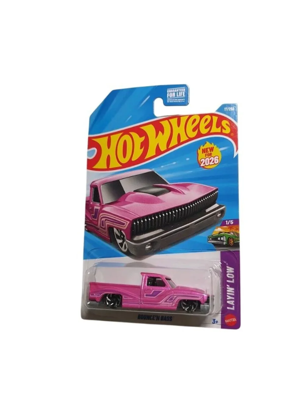 Hot Wheels Bouncen Bass Lowrider Pink Truck Layin Low Model 2026 Sealed 17/250